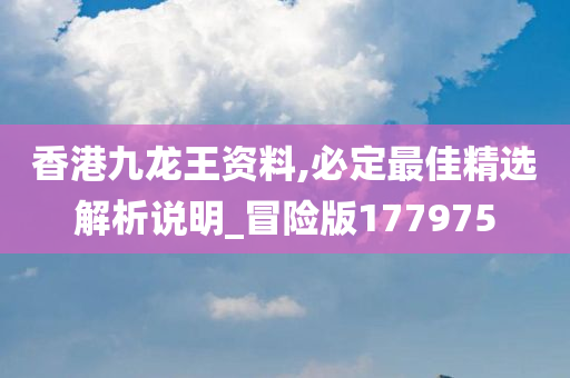 香港九龙王资料,必定最佳精选解析说明_冒险版177975