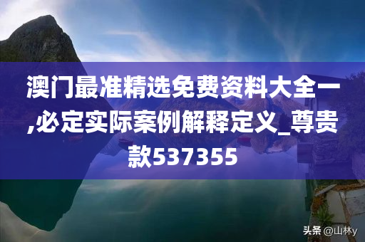 澳门最准精选免费资料大全一,必定实际案例解释定义_尊贵款537355