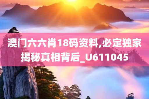 澳门六六肖18码资料,必定独家揭秘真相背后_U611045