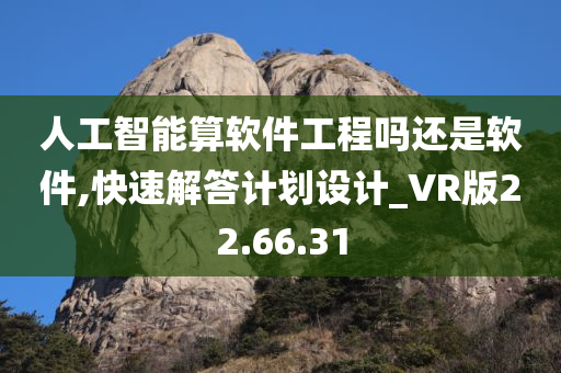 人工智能算软件工程吗还是软件,快速解答计划设计_VR版22.66.31