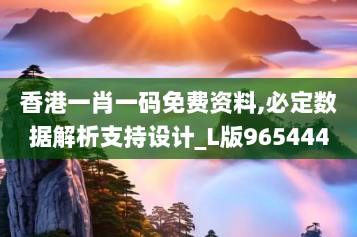 香港一肖一码免费资料,必定数据解析支持设计_L版965444