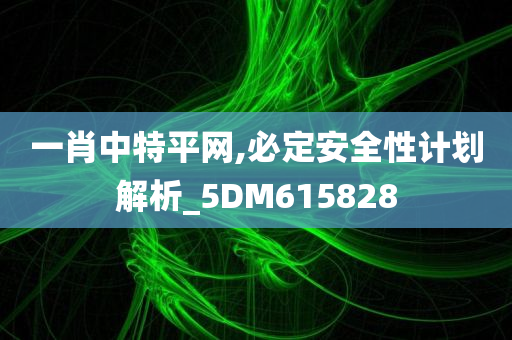 一肖中特平网,必定安全性计划解析_5DM615828