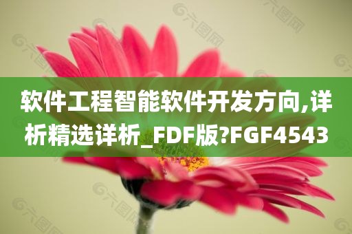 软件工程智能软件开发方向,详析精选详析_FDF版?FGF4543