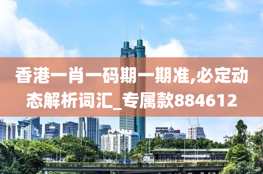 香港一肖一码期一期准,必定动态解析词汇_专属款884612