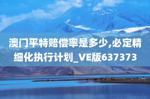 澳门平特赔偿率是多少,必定精细化执行计划_VE版637373