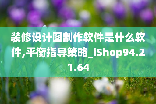 装修设计图制作软件是什么软件,平衡指导策略_iShop94.21.64