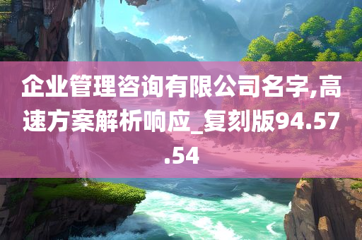 企业管理咨询有限公司名字,高速方案解析响应_复刻版94.57.54