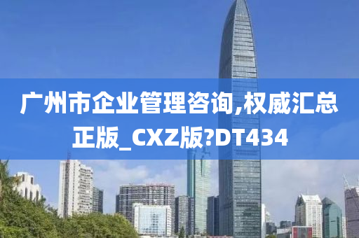 广州市企业管理咨询,权威汇总正版_CXZ版?DT434