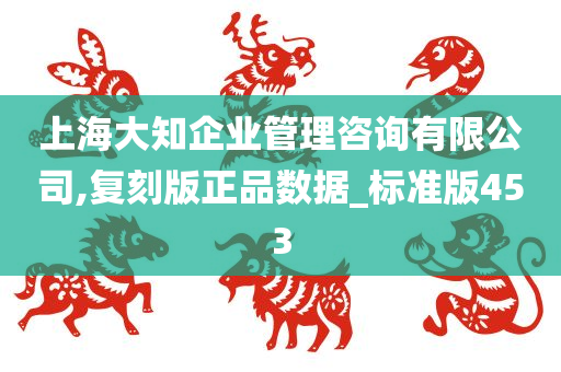 上海大知企业管理咨询有限公司,复刻版正品数据_标准版453