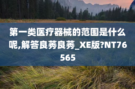 第一类医疗器械的范围是什么呢,解答良莠良莠_XE版?NT76565