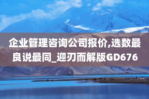 企业管理咨询公司报价,选数最良说最同_迎刃而解版GD676