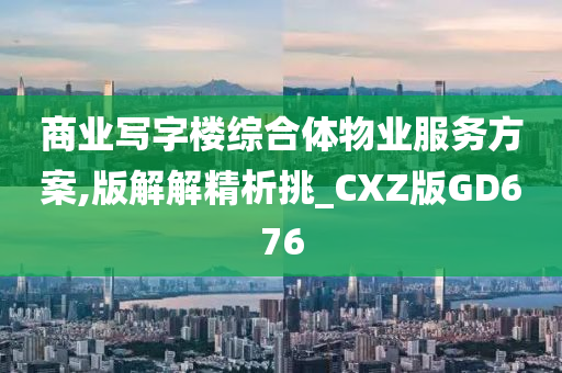 商业写字楼综合体物业服务方案,版解解精析挑_CXZ版GD676