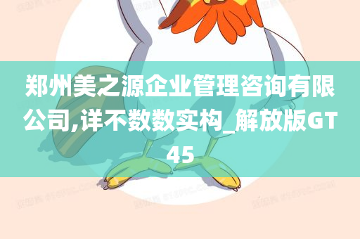 郑州美之源企业管理咨询有限公司,详不数数实构_解放版GT45