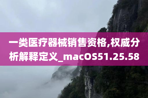 一类医疗器械销售资格,权威分析解释定义_macOS51.25.58