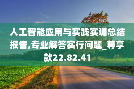 人工智能应用与实践实训总结报告,专业解答实行问题_尊享款22.82.41