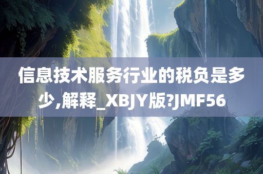 信息技术服务行业的税负是多少,解释_XBJY版?JMF56