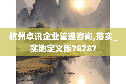 杭州卓讯企业管理咨询,落实_实地定义版78787