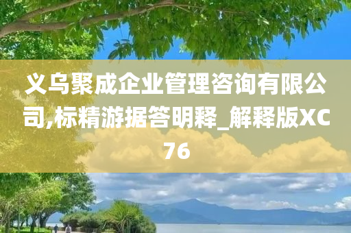 义乌聚成企业管理咨询有限公司,标精游据答明释_解释版XC76