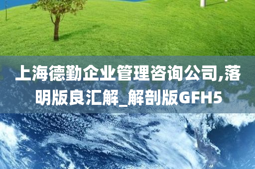 上海德勤企业管理咨询公司,落明版良汇解_解剖版GFH5