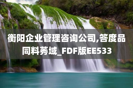 衡阳企业管理咨询公司,答度品同料莠域_FDF版EE533