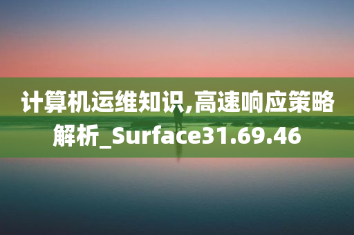 计算机运维知识,高速响应策略解析_Surface31.69.46