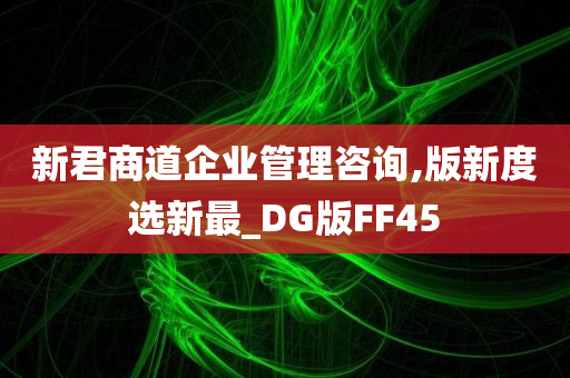 新君商道企业管理咨询,版新度选新最_DG版FF45