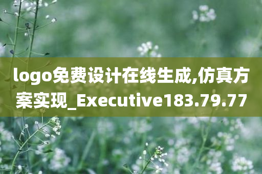 logo免费设计在线生成,仿真方案实现_Executive183.79.77