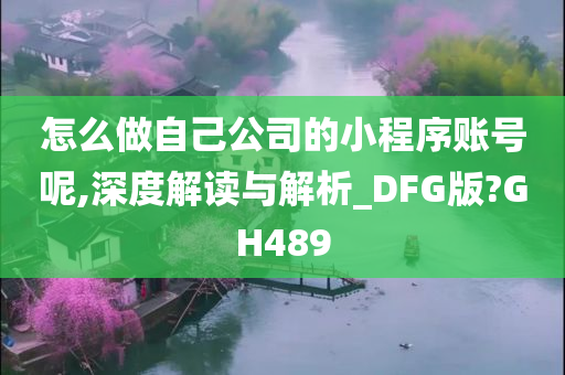 怎么做自己公司的小程序账号呢,深度解读与解析_DFG版?GH489