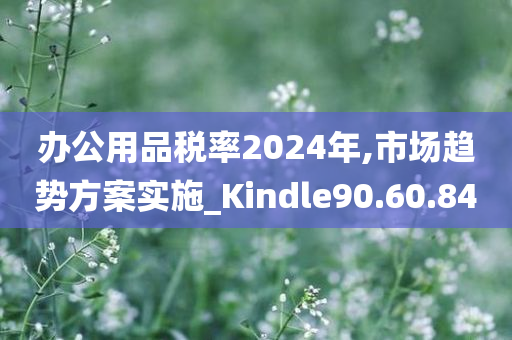 办公用品税率2024年,市场趋势方案实施_Kindle90.60.84