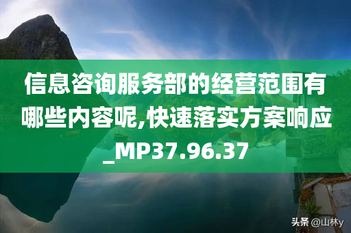 信息咨询服务部的经营范围有哪些内容呢,快速落实方案响应_MP37.96.37