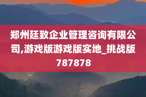 郑州廷致企业管理咨询有限公司,游戏版游戏版实地_挑战版787878