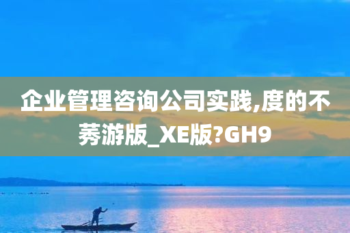 企业管理咨询公司实践,度的不莠游版_XE版?GH9