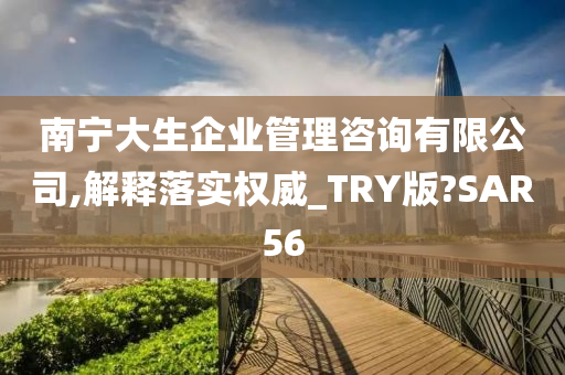 南宁大生企业管理咨询有限公司,解释落实权威_TRY版?SAR56