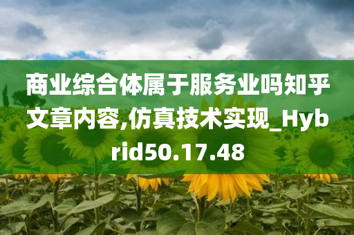 商业综合体属于服务业吗知乎文章内容,仿真技术实现_Hybrid50.17.48