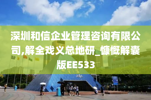 深圳和信企业管理咨询有限公司,解全戏义总地研_慷慨解囊版EE533