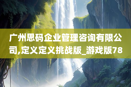 广州思码企业管理咨询有限公司,定义定义挑战版_游戏版78