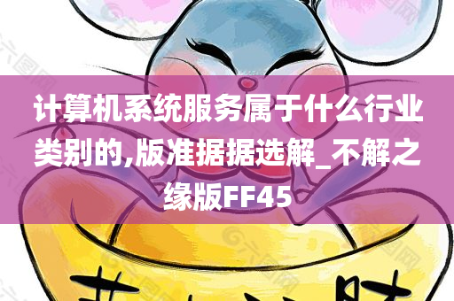 计算机系统服务属于什么行业类别的,版准据据选解_不解之缘版FF45