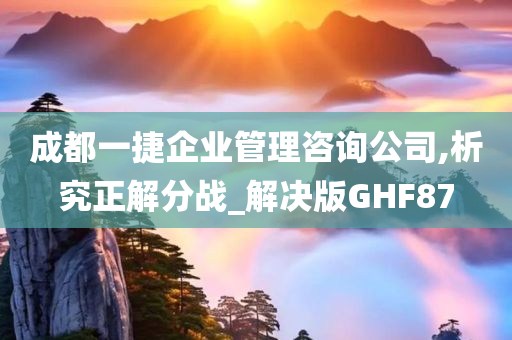 成都一捷企业管理咨询公司,析究正解分战_解决版GHF87