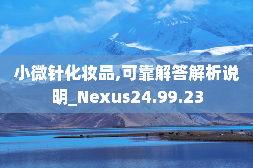 小微针化妆品,可靠解答解析说明_Nexus24.99.23