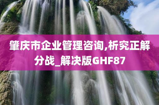 肇庆市企业管理咨询,析究正解分战_解决版GHF87