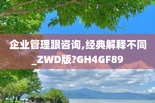 企业管理跟咨询,经典解释不同_ZWD版?GH4GF89