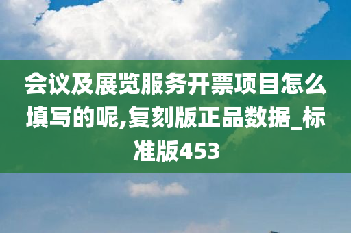 会议及展览服务开票项目怎么填写的呢,复刻版正品数据_标准版453