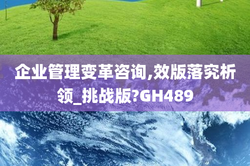 企业管理变革咨询,效版落究析领_挑战版?GH489