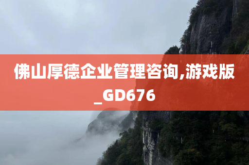 佛山厚德企业管理咨询,游戏版_GD676