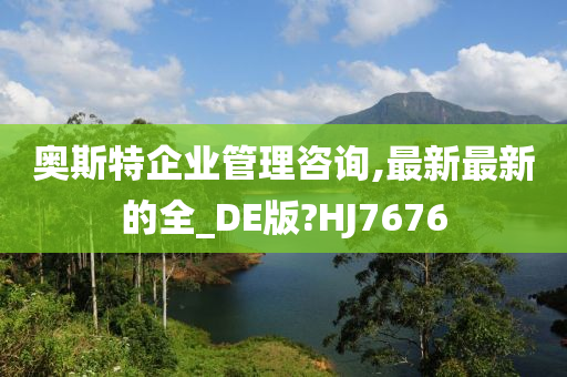 奥斯特企业管理咨询,最新最新的全_DE版?HJ7676