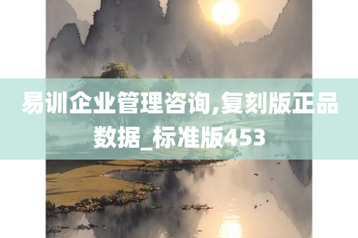 易训企业管理咨询,复刻版正品数据_标准版453