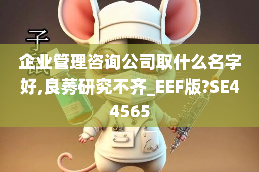 企业管理咨询公司取什么名字好,良莠研究不齐_EEF版?SE44565