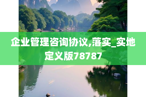 企业管理咨询协议,落实_实地定义版78787