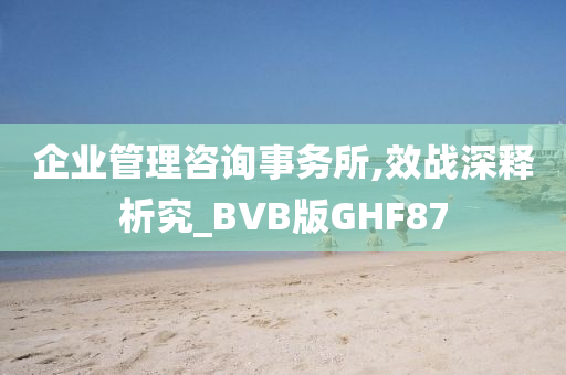 企业管理咨询事务所,效战深释析究_BVB版GHF87