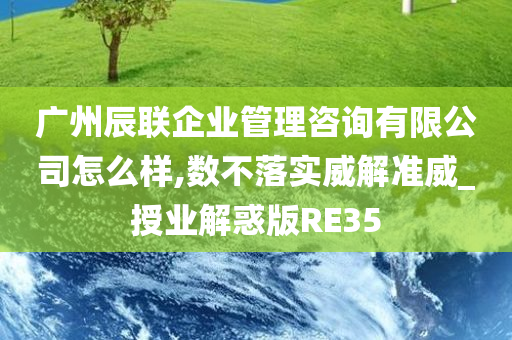 广州辰联企业管理咨询有限公司怎么样,数不落实威解准威_授业解惑版RE35